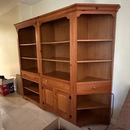 Three-Piece Solid Wood BROYHILL Wall Shelf Cabinet Unit (BSMT)