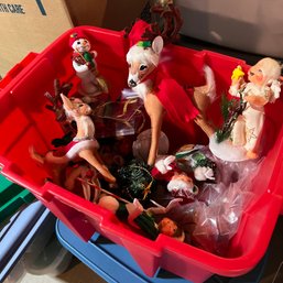 Assorted Holiday Decor, Mostly Annalee Figures (Garage)