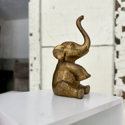 Painted Metal Elephant Figurine (OA)