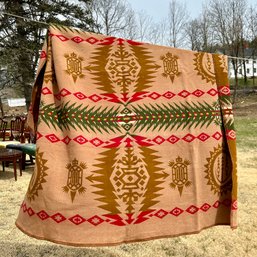 Lovely Vintage Pendleton Woven Reversible Blanket 56x70