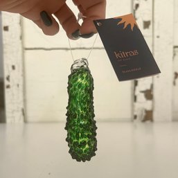 KITRAS Art Glass Ornament, Glass Pickle (OA)