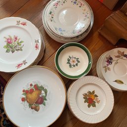 Large Lot Of Mixed Appetizer Size & Saucer Size Dishes (Dining Room)
