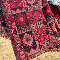 Vintage Navajo Woven Throw Blanket 50x66
