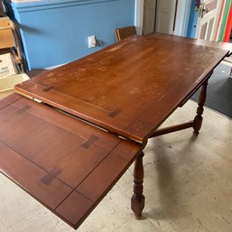Wow! Mid Century Modern Table With 2 Attached Leaves & Protective Cover (Kitchen)