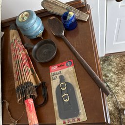 Assortment Of Vintage Items Incl. Tiny Cast Iron, Music Box, & More (Up2)