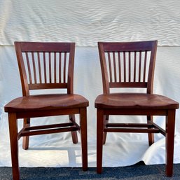 Pair Of Vintage Walnut Chairs (POD)