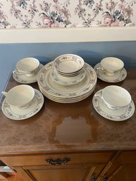 Bavarian Floral Tea Cups Salad And Appetizer Plates Lot (Living Room)