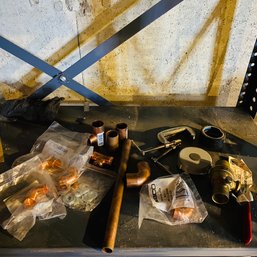 Plumbers Shelf Lot - Copper Pipe/Fittings And Accessories (Basement)