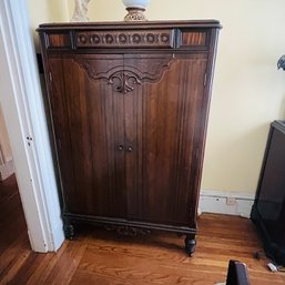 Vintage Wood Armoire (Bedroom)