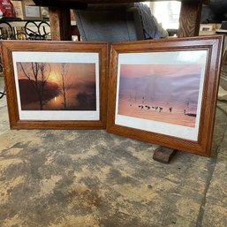 Pair Of Photos In Matching Wooden Frames (Basement)