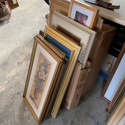 Large Lot Of Vintage And Modern Frames And Art (Basement)