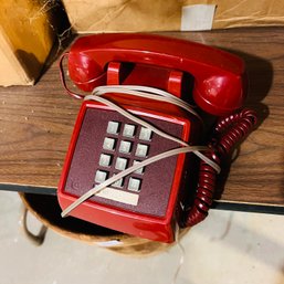 Vintage Red Telephone (Basement)