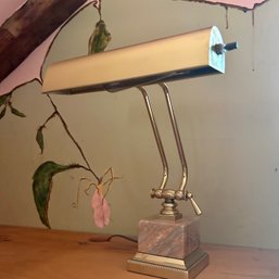 Brass Desk Lamp With Marble Base (Up1)