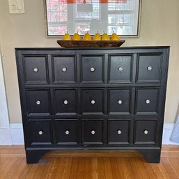 Low Profile Black Console Table With Drawers (DR)