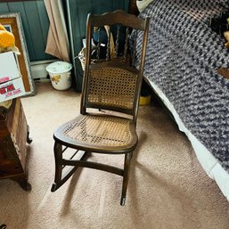 Vintage Cane Rocking Chair (bedroom 1)