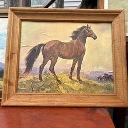 Framed Horse Art, Signed
