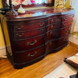 Vintage Wood Curved Front Dresser (Bedroom)