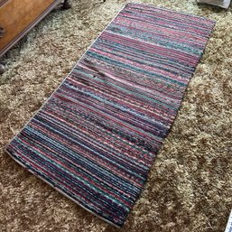 Vintage Rainbow Repaired Rug, Approx. 32' X 66' (Up2)