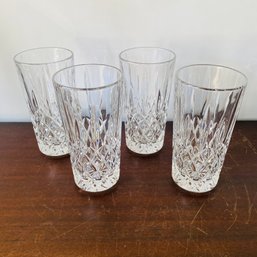 Set Of Four Cut Crystal Drinking Glasses (PM)