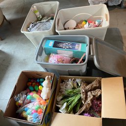 Massive Easter Decor Lot With Annalee Figures, Faux Florals, Eggs And More! (Garage)