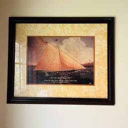 Framed Reproduction Print Of Cutter Yacht Maria (BR)