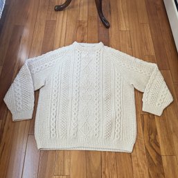 'A Mary Smith Design' Hand-Knitted Irish Wool Sweater (Bed1)