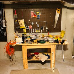 Work Bench With ALL The Things! Tools, Accessories, Etc. (Basement)