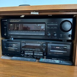 SONY Audio Control Center With Stereo Cassette Deck & CD Player (DR)