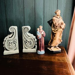 Religious Figures And Book Ends (Bedroom 1)