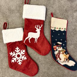 Trio Of Christmas Stockings, Including Needlepoint Stocking (BSMT)