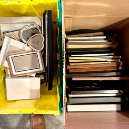 Picture Frame Lot, Misc Sizes, Tabletop Photo Frames, 2 Boxes (BSMT)