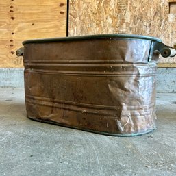 Wow! Antique REVERE Copper Boiler Wash Tub 32' (garage1)