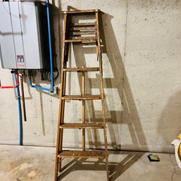 Vintage Wood Step Ladder (Basement)