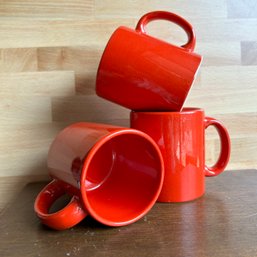 Trio Of Waechtersbach Cherry Red Coffee Mugs (LRoom)