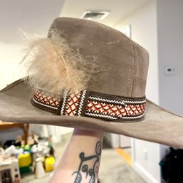 Vintage Rockmouont Ranch Wear Custom Fitted Brown Suede Cowboy Hat - See Notes (BSMT)
