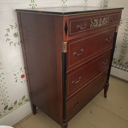 Neoclassical Style Mahogany(?) Chest Of Drawers / Bedroom Dresser (BR1)