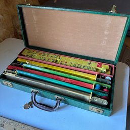 Vintage Mah Jong Game Set In Case (Basement)