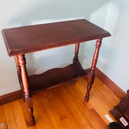 Small Side Wood Table With Storage Underneath (LR)