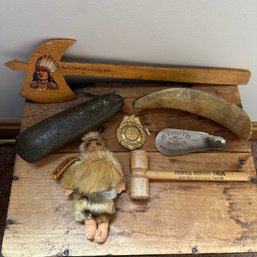 Assorted Vintage Collectibles Including Native American Pieces, Ziegfield Midnight Frolic, And More!  (BT)