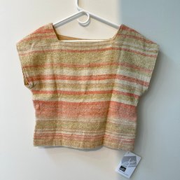 Diane Jackson Cole Handwoven Chenille Cropped Sweater (entry Closet)