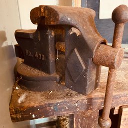 Vintage Littlestown No. 400 Vise - Will Need To Be Detached From Bench (Garage)