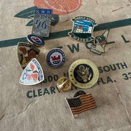 Vintage Pins Incl. Desert Storm & Shield, Republican National Committee, & More (Up2)