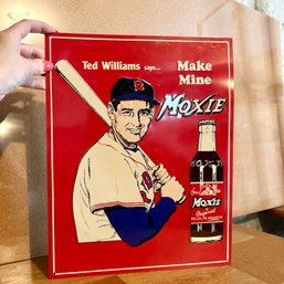 Ted Williams MOXIE Metal Sign