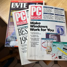Vintage 1991 PC And Byte Magazines (Kitchen)