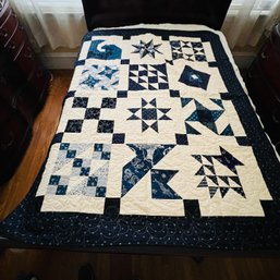 Throw Size Handmade Quilt No. 2 (Bedroom)