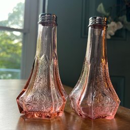 Vintage Pink Depression Glass Shaker Set (KM12)