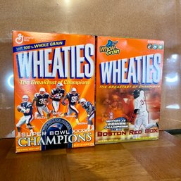 WHEATIES Boxes, New Unopened, Red Sox & Patriots