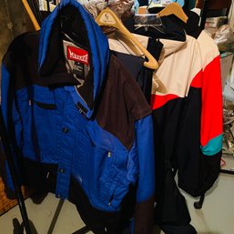 Assorted Vintage Ski Suits And Jackets Sizes L/XL - Marker, Skyr, White Stag, And CB Brands (Basement Back)