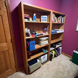 Pair Of 6' Storage Shelves With Contents, Excluding Books (Office)