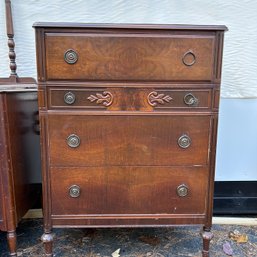 Vintage Possibly Antique Four Drawer Dresser 4' Tall (garage)